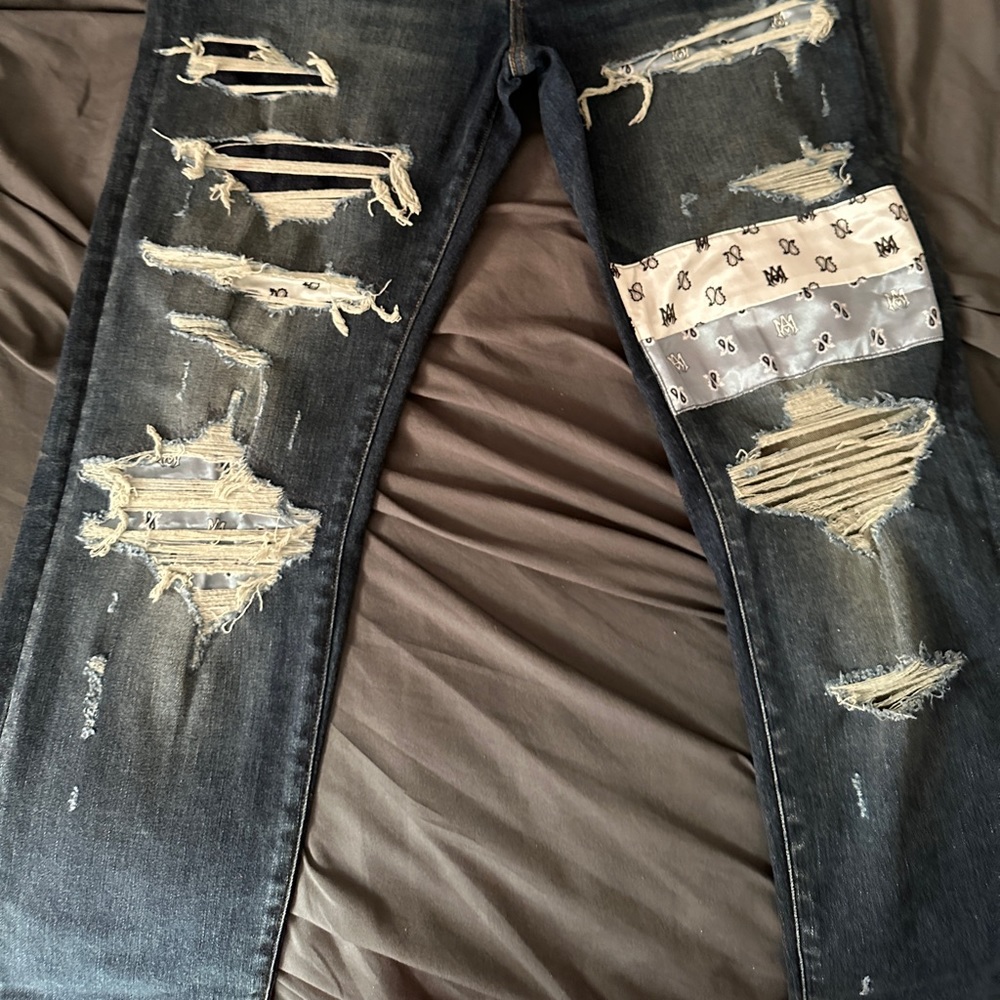 Amiri Blue Art Patch sz 36